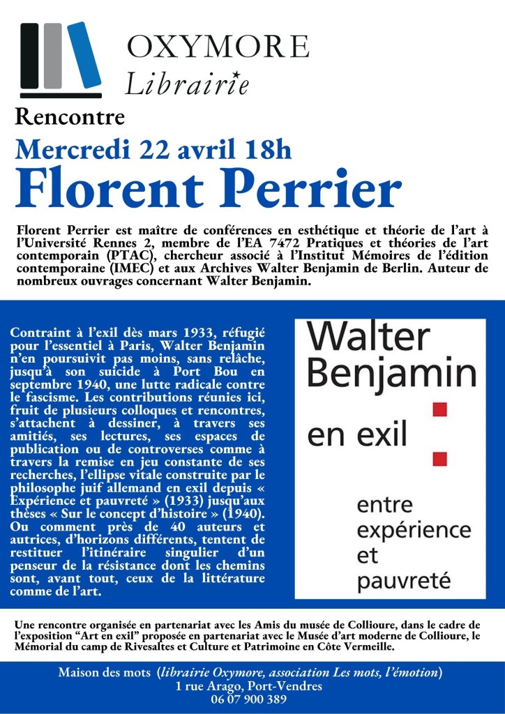 Librairie Oxymore (avril 2026)